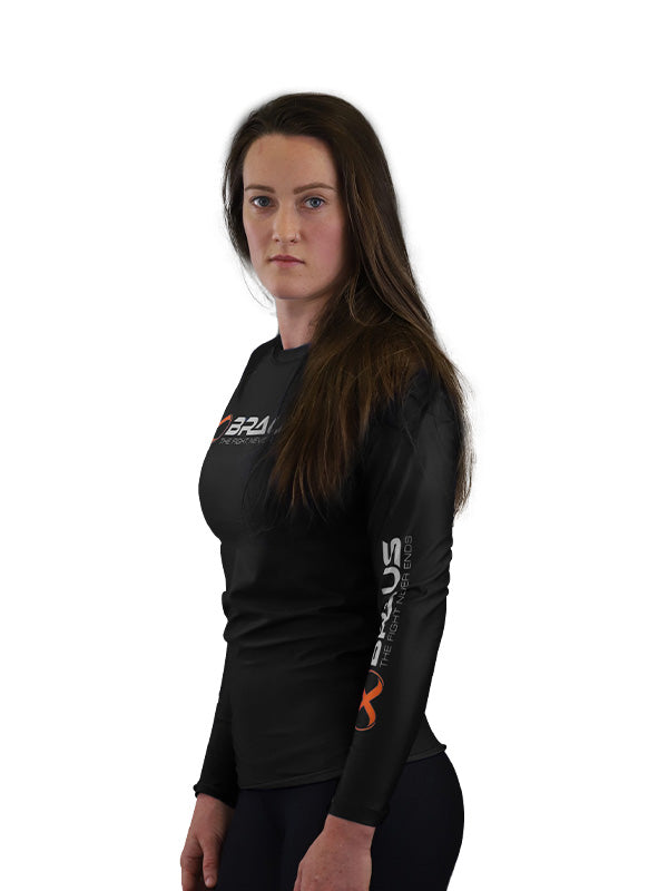 Rangiertes Rashguard-Langarmshirt für Damen