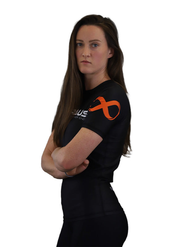 Rangiertes No-Gi-Rashguard für Damen, kurzärmlig