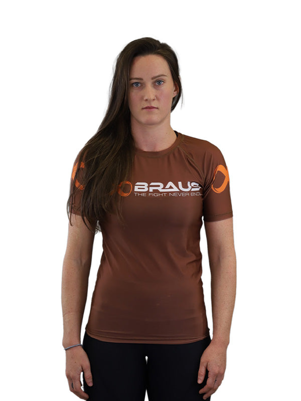 Rangiertes No-Gi-Rashguard für Damen, kurzärmlig