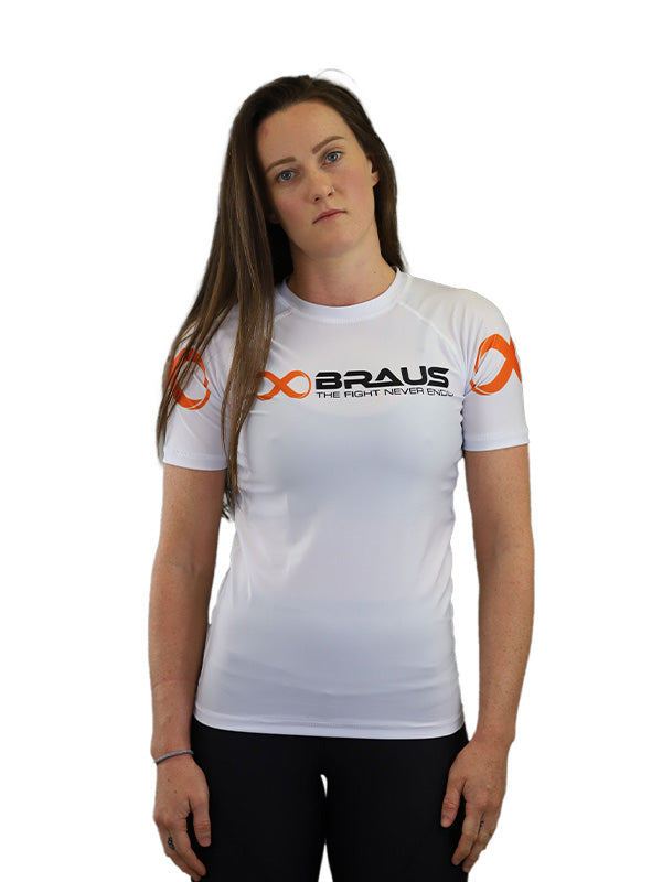 Rangiertes No-Gi-Rashguard für Damen, kurzärmlig