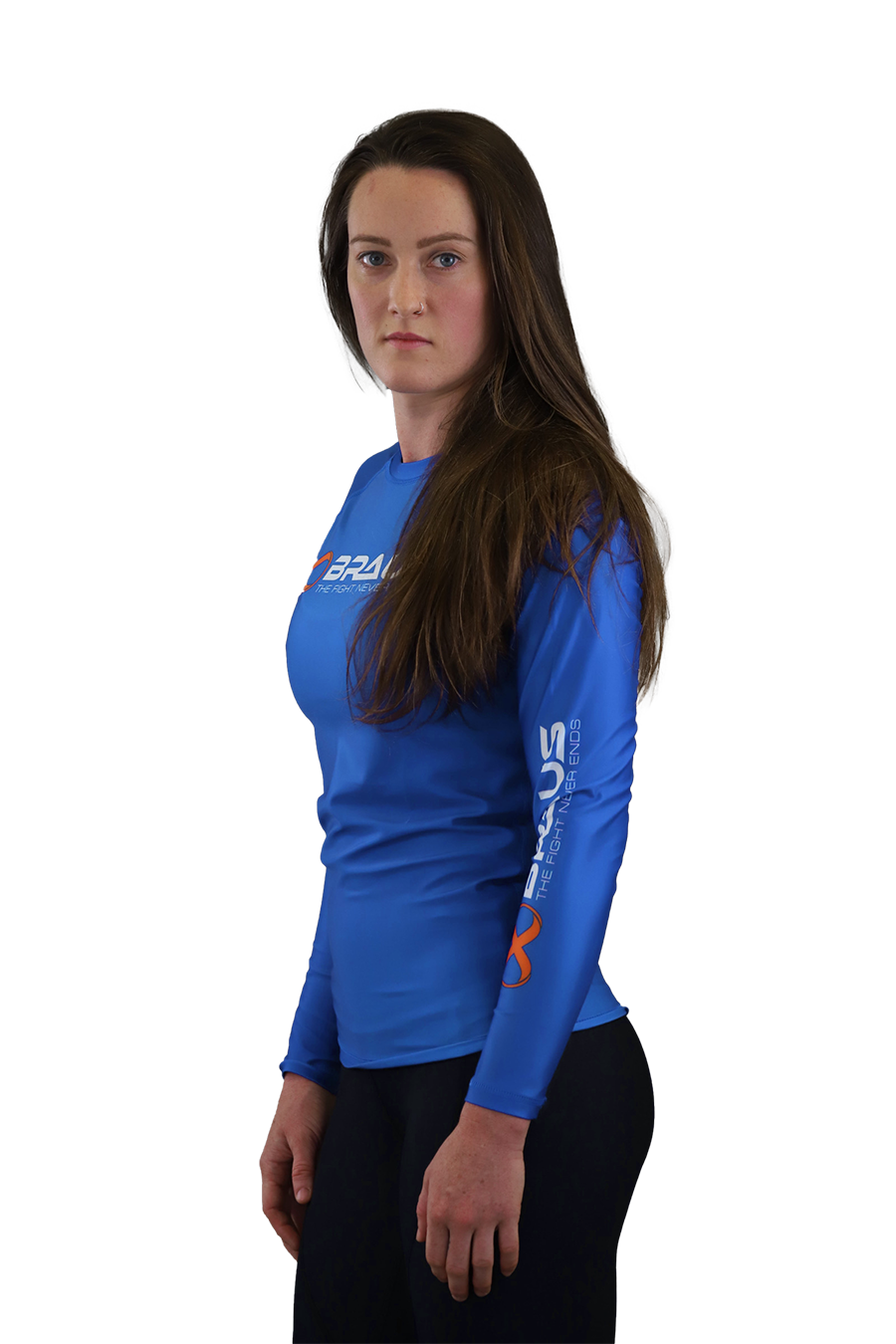 Rangiertes Rashguard-Langarmshirt für Damen