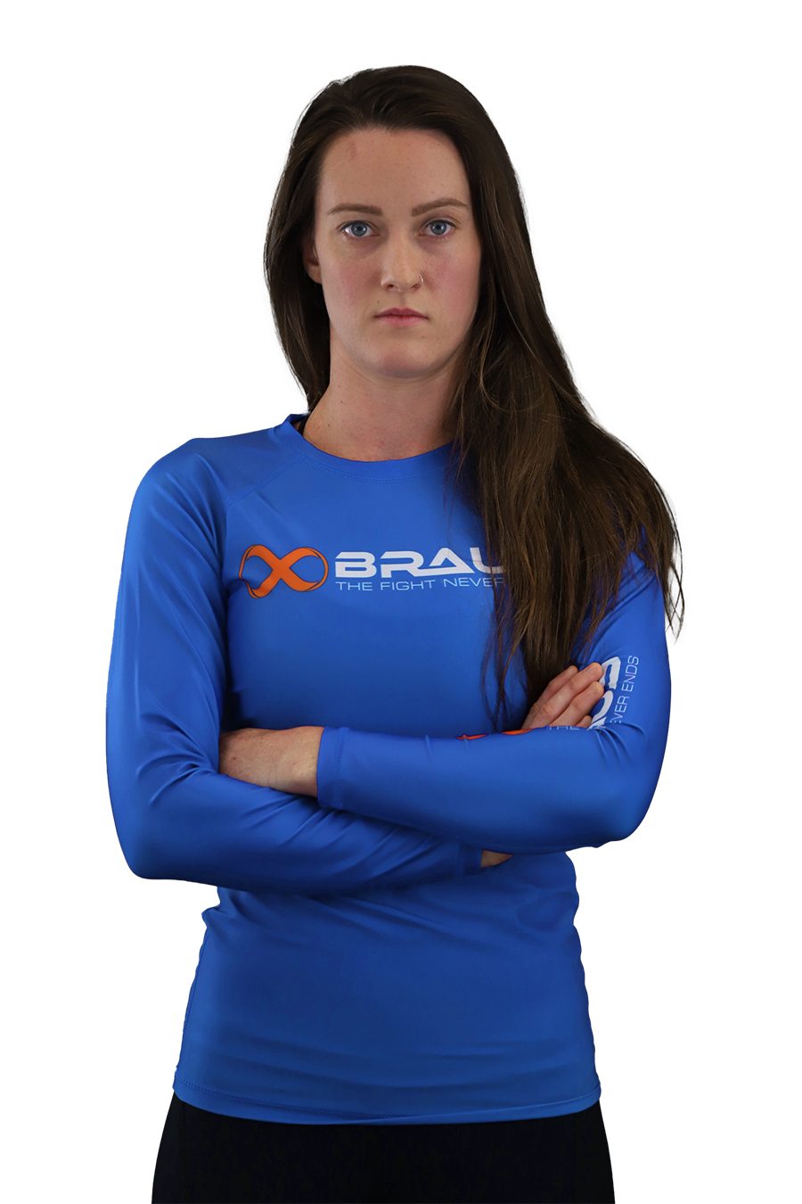 Rangiertes Rashguard-Langarmshirt für Damen