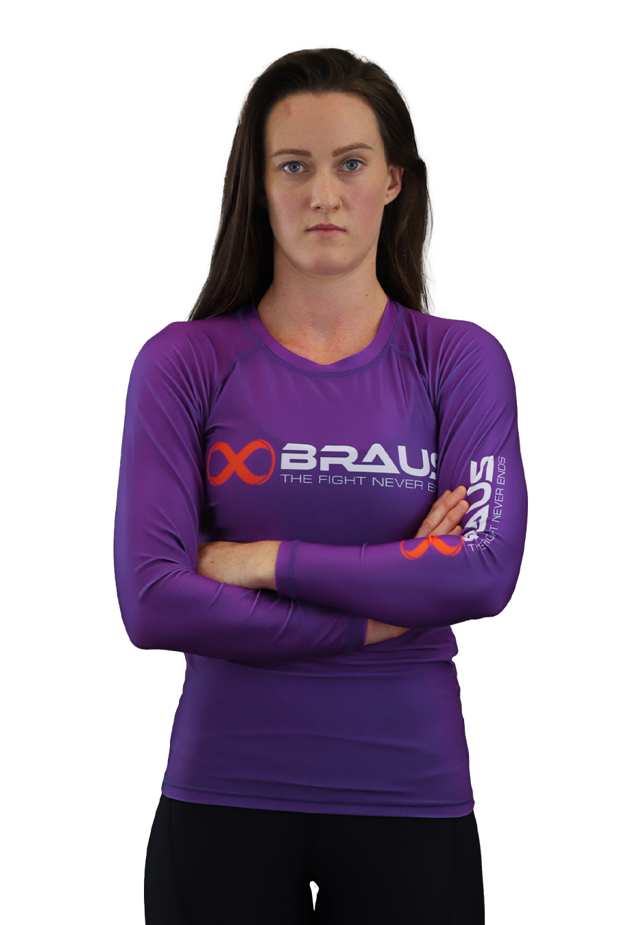 Rangiertes Rashguard-Langarmshirt für Damen