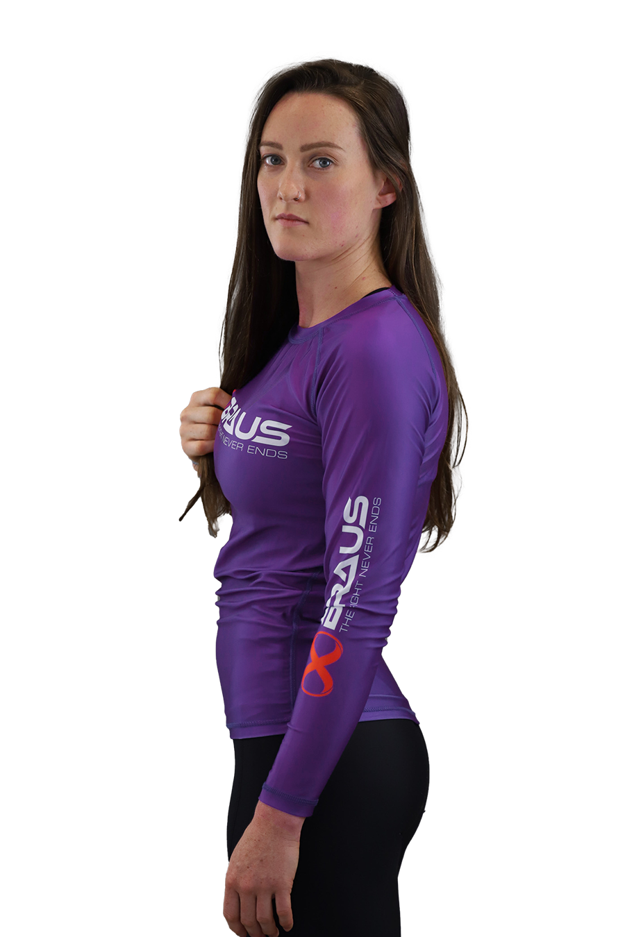 Rangiertes Rashguard-Langarmshirt für Damen
