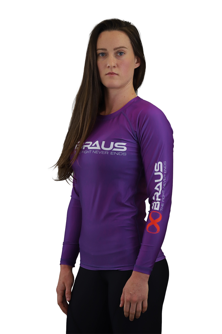 Rangiertes Rashguard-Langarmshirt für Damen
